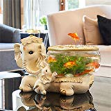 Fish Tank Uncle Sam LI- Résine poisson bols aquarium ornement de bureau, aquarium de la modélisation de l'éléphant pour les décorations d'entrée chambre salon (taille : L(39*23*24cm))