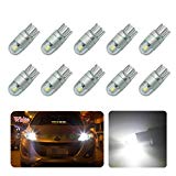 FEZZ 10pcs CANBUS Ampoules LED T10 3030 2SMD Feux de position Plaque Lampe Lecture Auto Voiture Intérieur Blanc
