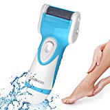 Décapant électrique de peau morte, Geebright râpe electrique pieds anti-callosités pour hommes et femmes pour enlever peau morte dure et rugueuse en secondes-2 rouleaux et 1 brosse de nettoyage inclus