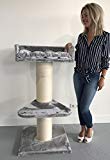 Arbre à chat géant grand chat XXL Maine Coon Lounge Gris clair pour gros chats Produit de qualité RHRQuality