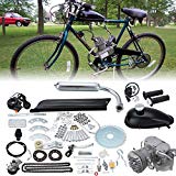 Ambienceo 80cc 2 temps cycle de la pédale essence gaz moteur kit de conversion de vélo pour vélo motorisé argent