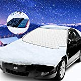 Bache Pare Brise,Bigmeda [Protection Magnétique] Couverture pare-brise voiture Bache Pare Brise Anti-Neige Anti-givre en Hivers Snow Cover Protection pour Voiture Repliable