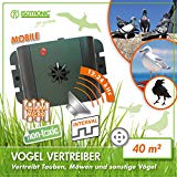 ISOTRONIC Répulsif ultrason Anti Oiseaux Pigeon Colombe pour éloigner les Animaux Nuisibles de votre Jardin sur balcon gouttière de fenêtre arbres fruitiers