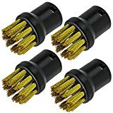 SPARES2GO Laiton Brosse Métallique Buses pour Nettoyeur Vapeur Karcher (Pack de 4)