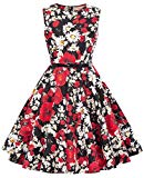 Fille Robe Audrey Hepburn Style Robe Fille Mariage A-line Robe Noir Princesse Taille 9~10 Ans KK885-1