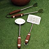 Charcoal Companion Compagnon gris anthracite cc1043 Football Outils de barbecue (Lot de 3)