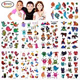 Konsait 160pcs tatouages temporaire tatoo pour enfants fille garçons, Étanche Tatouages éphémères fleur Papillon animaux pour enfants de fête d'anniversaire cadeau