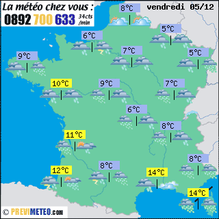 meteo france par Previmeteo.com